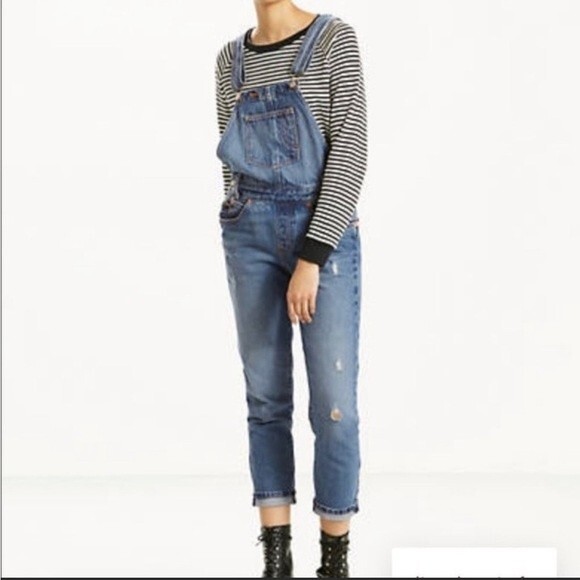 Levi's Medium Wash Denim Heritage Overalls Size XS - Picture 2 of 10